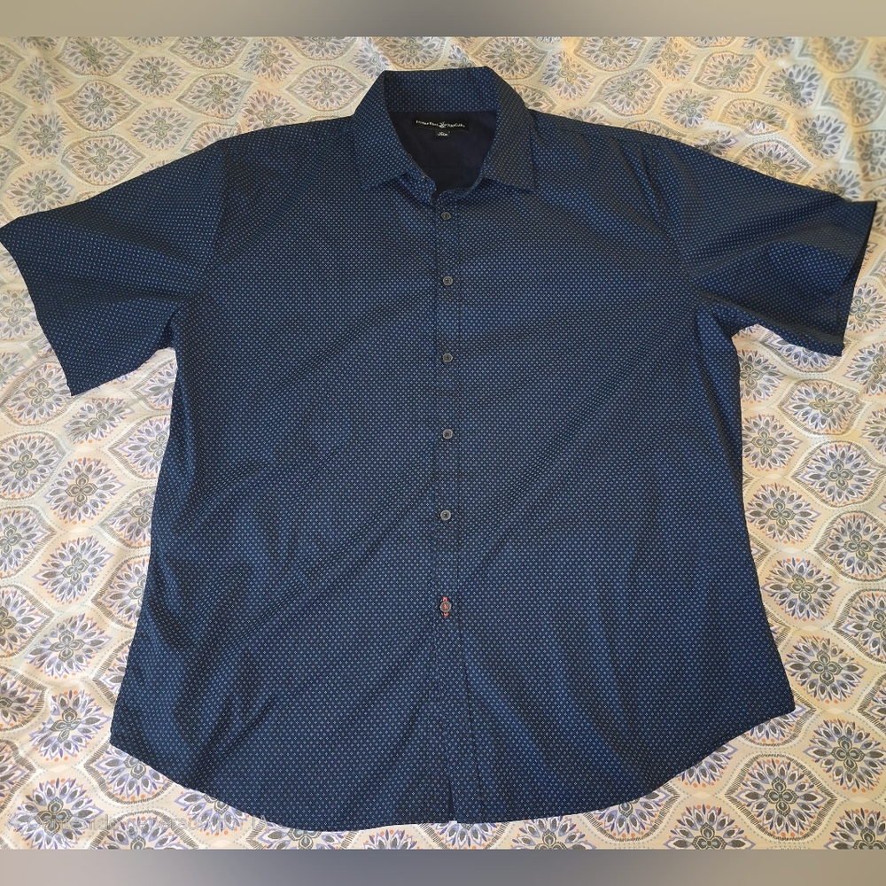, Men's Blue Patterned Shirt, size XL